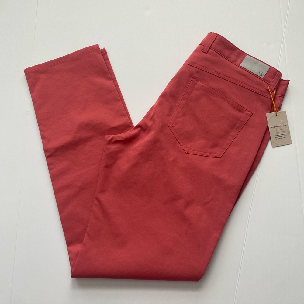 Peter Millar eb66 Performance Five Pocket Pant 34x32 Cape Red